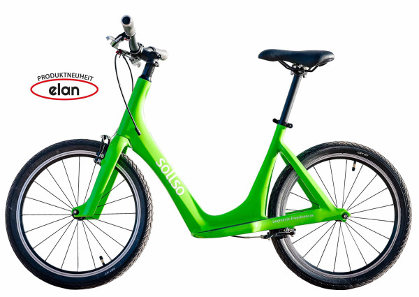 sollso Elan Laufrad für Erwachsene Giftgrün Carbon