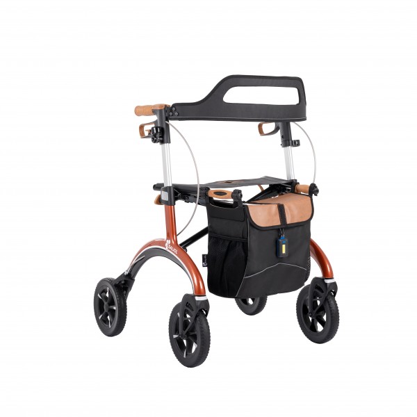 SALJOL Carbon-Rollator 54 cm Copper Red Vollausstattung