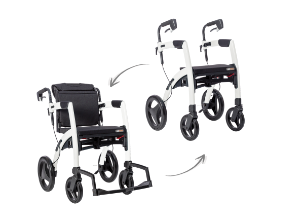SALJOL Rollz Motion 2.1 Rollator-Rollstuhl pebble white