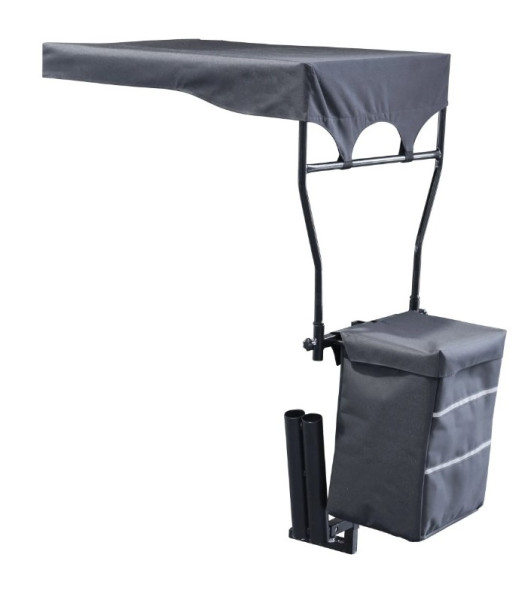 Sonnenschutzdach mit Stockhalter und Hecktasche