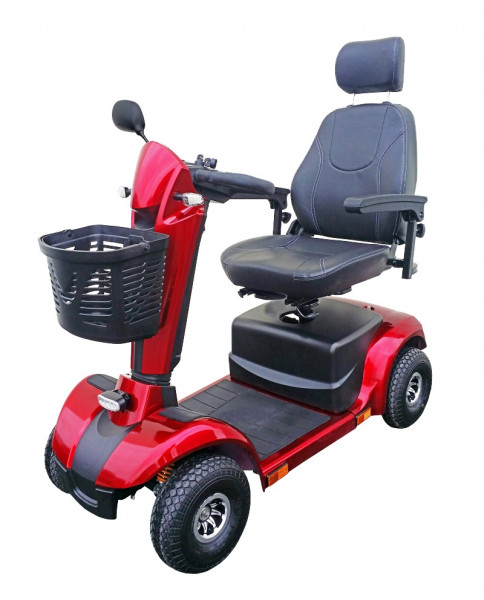 Lebensfreude Elektro-Scooter Exclusiv-Modell 15 km/h Rot