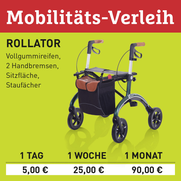 LEBENSFREUDE BY HOMANN Verleih Rollator