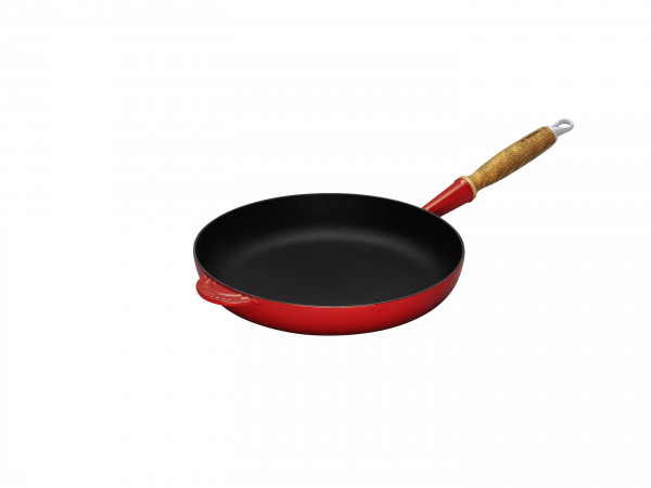 Le Creuset Gusseisen Bratpfanne 24 cm Kirschrot Induktionstauglich