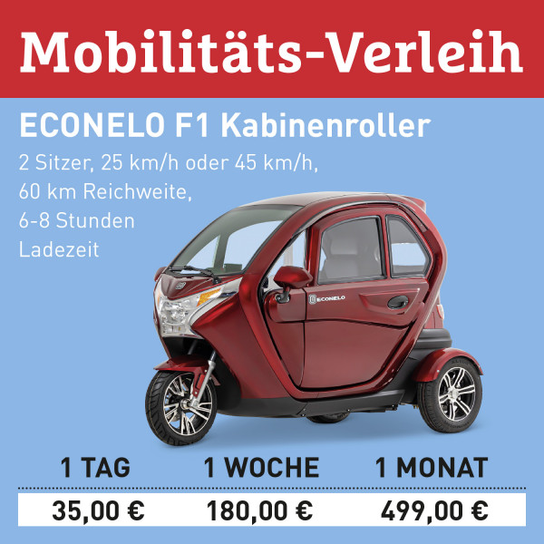 LEBENSFREUDE BY HOMANN Verleih Kabinenroller F1