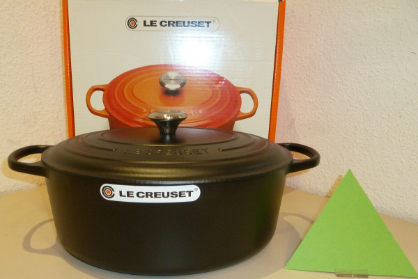 Le Creuset Bräter Signature, oval, 35 cm, 8,9 Liter, Schwarz