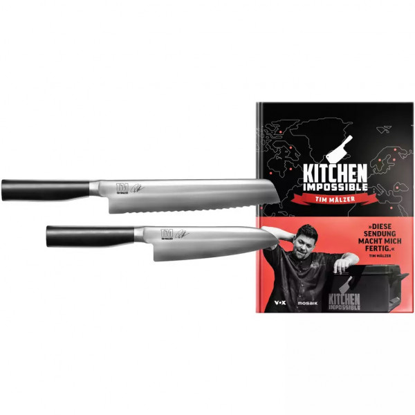 KAI TIM MÄLZER Kamagata Monster-Set TMK-SB22 Santoku 18 cm Brotmesser 23 cm