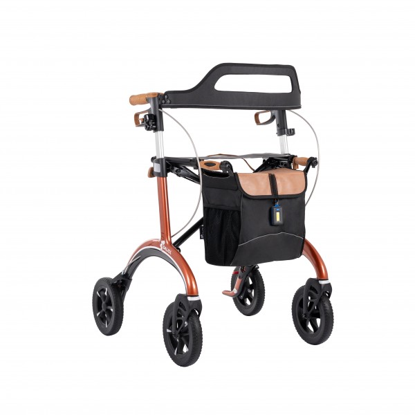 SALJOL Carbon-Rollator 62 cm Copper Red Vollausstattung
