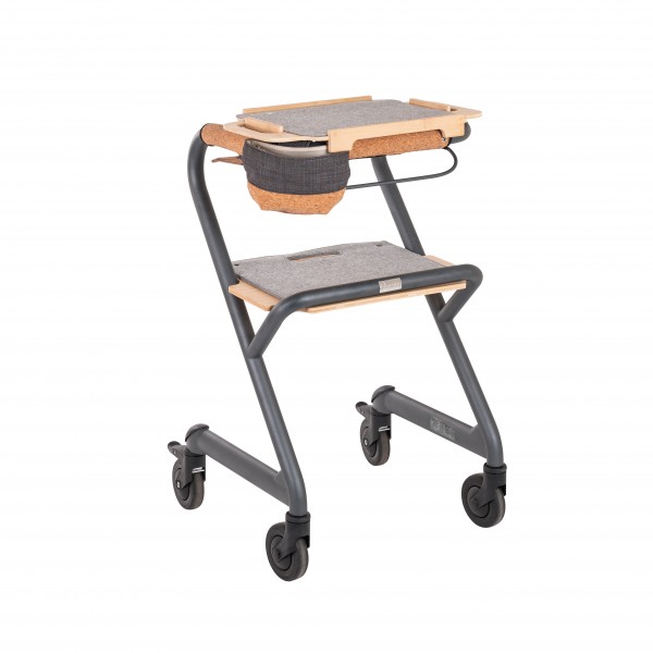 SALJOL Wohnraumrollator WR53 Velvet Grey Vollausstattung