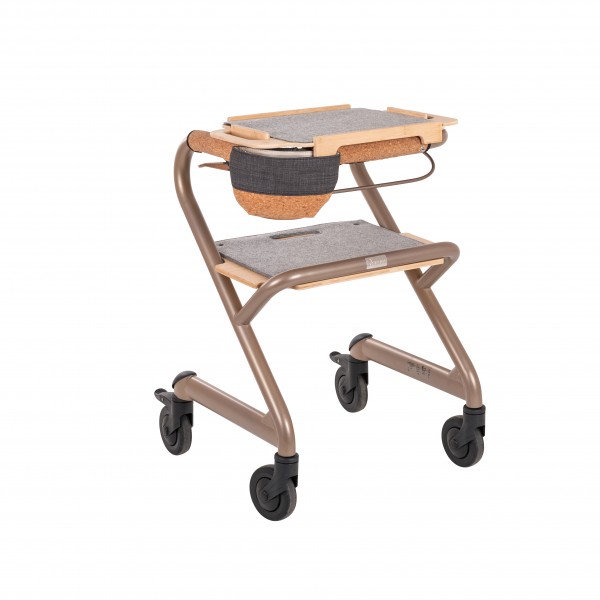 SALJOL Wohnraumrollator WR56 Champagne Gold Vollausstattung