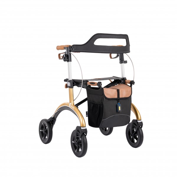 SALJOL Carbon-Rollator 54 cm Pure Gold Vollausstattung