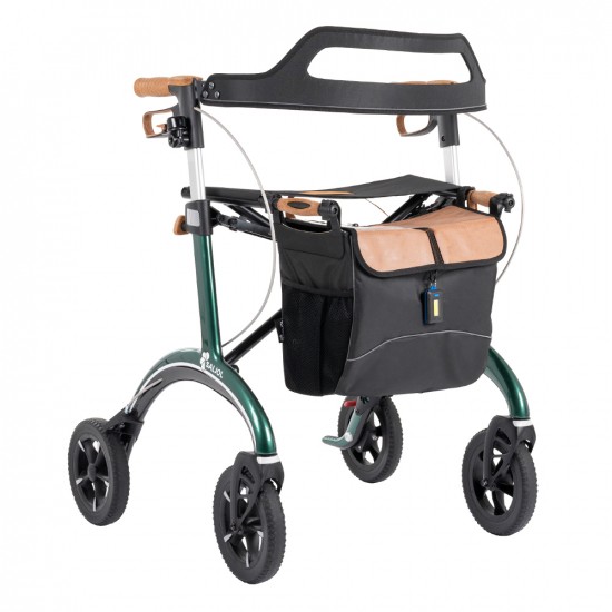 SALJOL Extrabreiter Carbon-Rollator 62 cm WIDE British Racing Green Vollausstattung