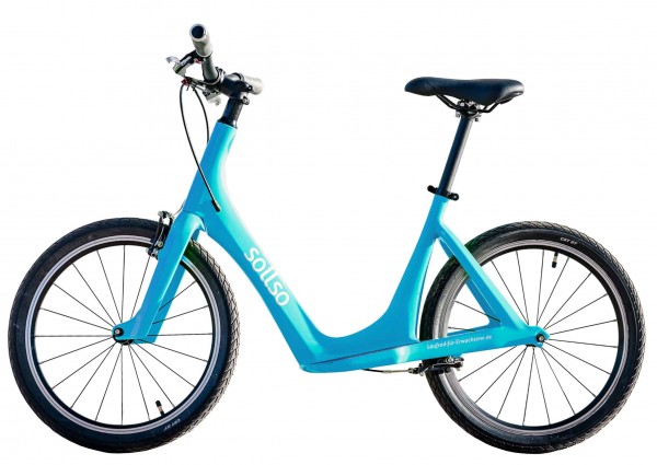 sollso elan Laufrad für Erwachsene Babyblau Carbon