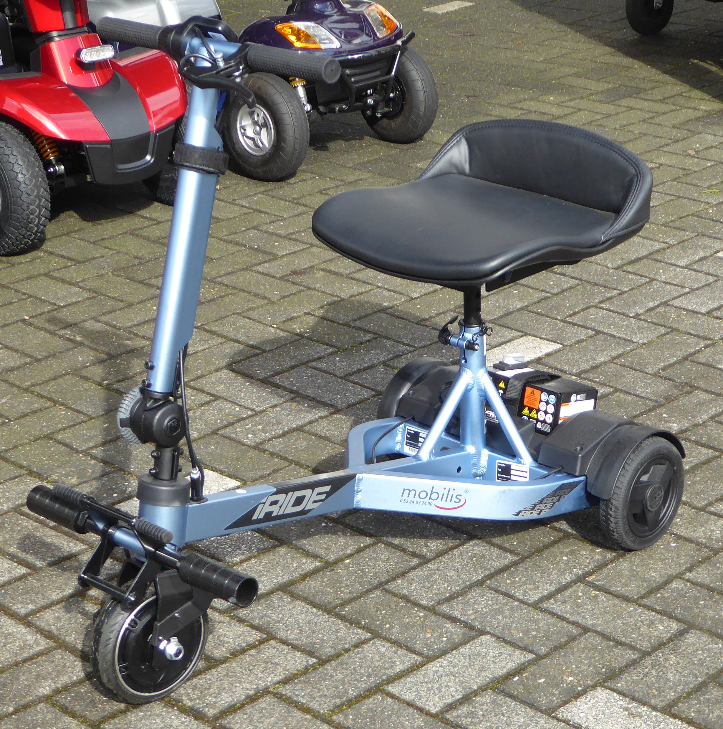 MOBILIS 3-Rad-Elektro-Scooter 6 km/h iRide Stahlblau | Lebensfreude by  Homann