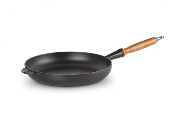 Le Creuset Gusseisen Bratpfanne 24 cm Schwarz Induktionstauglich